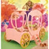 Kinderbett Bett mit Matratze Kutsche für Prinzessin rosa