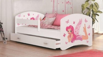 LUCKY Prinzessin Bett mit Matratze,Lattenrost,Schublade verschiedene Varianten - 