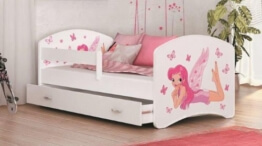 LUCKY Prinzessin Bett mit Matratze,Lattenrost,Schublade verschiedene Varianten