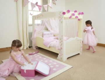 Worlds Apart Prinzessin Kinder Himmelbett mit Rosen 452FPS01 